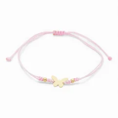 Šňůrkový náramek se zlatem Motýl