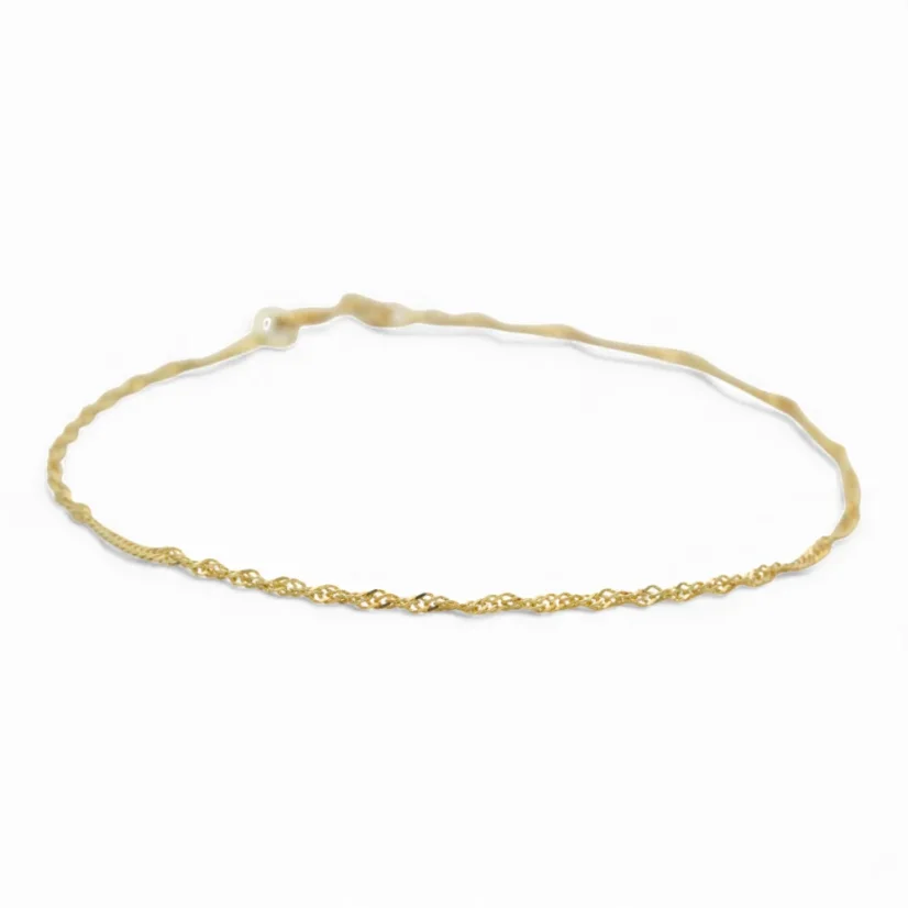 Jemný zlatý náramek Singapore 23cm 0,96g