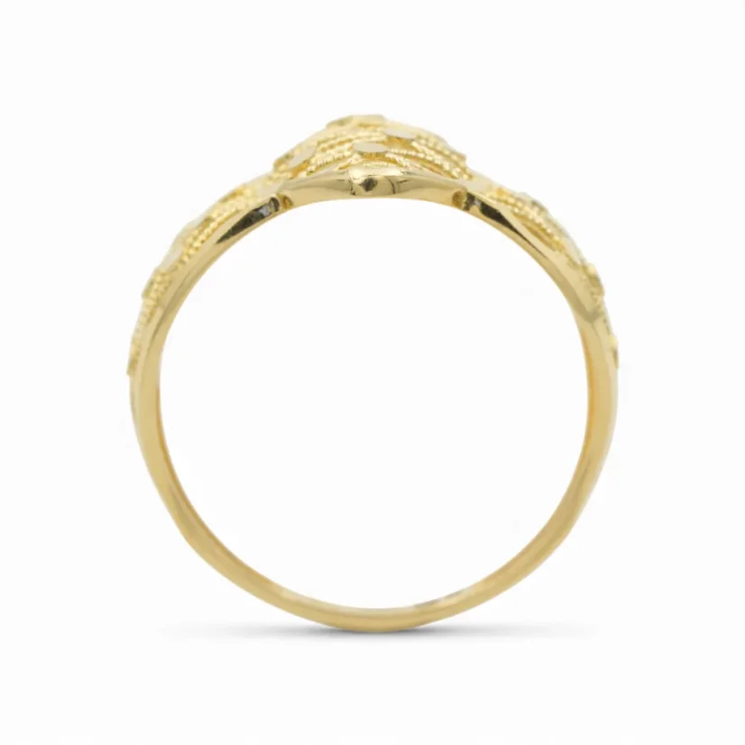 Prsten celozlatý síťkovaný - Velikost / Gramáž: 58 / 1,55g