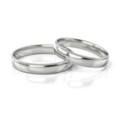 Minimalistický set snubních prstenů se zdobením