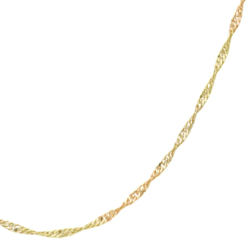 Zlatý řetízek Singapore dvojbarevný 55cm 2,55g