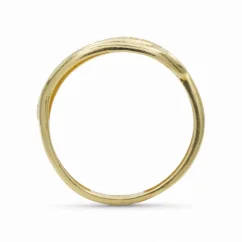 Zlatý prsten s řadou zirkonů 1,89g