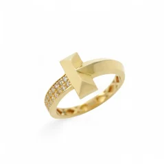 Zlatý prsten s kamínky 2,25g