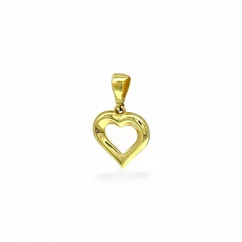 Jednoduchý zlatý přívěsek Srdce lesklý 0,79g