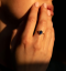 Zlatý prsten se Safírem 1,35g
