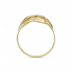 Kombinovaný zlatý prsten s gravírem 3,00g