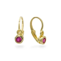 Dětské zlaté náušnice se zirkony 1,22g