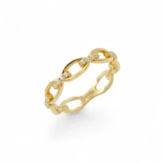 Zlatý prsten s kamínky 1,51g