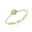 Jemný zlatý prsten s čirým zirkonem 1,05g