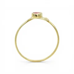 Zlatý prsten do špičky se zirkony 1,44g