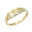 Zlatý prsten se dvěma zirkony 2,41g