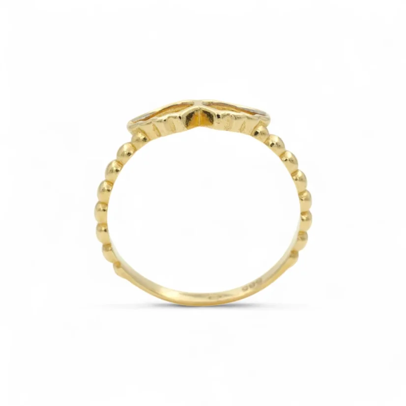 Moderní zlatý prsten křídla 1,22g