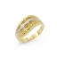 Zlatý prsten kombinovaný gravírovaný - Velikost: 58