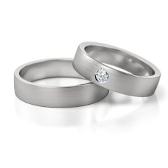 Sada zlatých snubních prstenů s lab grown diamantem