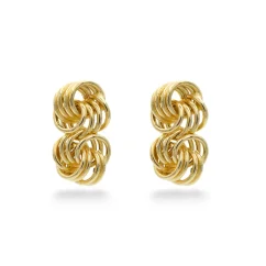 Celozlaté náušnice proplétané 1,62g