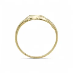 Zlatý prsten s čirými zirkony 1,51g