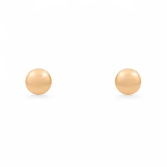 Minimalistické stříbrné peckové náušnice rose gold