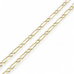 Zlatý řetízek Figaro zdobený plný 55cm 8,10g