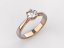 Zlatý zásnubní prsten s přírodním diamantem růžové zlato