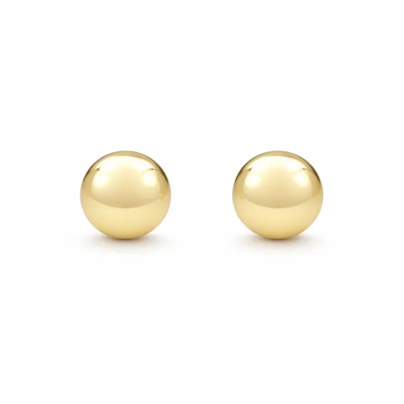 Elegantní zlaté náušnice kulaté lesklé 1,90g