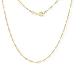 Zlatý řetízek Singapore dvojbarevný 55cm 2,55g
