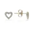 Jemné peckové náušnice se srdíčky a zirkony