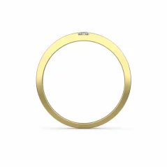 Minimalistický prsten ze žlutého zlata s briliantem