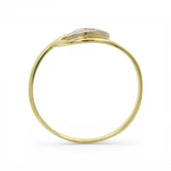 Zlatý prsten s růžovým zirkonem 1,72g