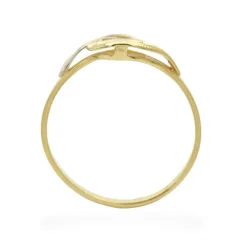 Zlatý prsten s bílým zlatem v.57 1,46g