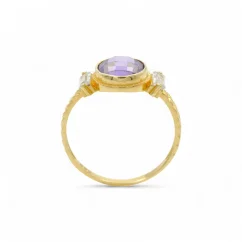 Zlatý prsten s barevnými zirkony 1,60g