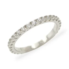 Stříbrný prsten eternity se zirkony