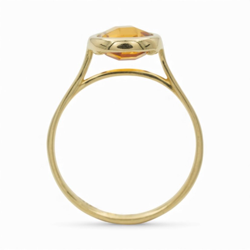 Zlatý prsten s citrínem