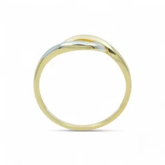 Zlatý prsten s bílým zlatem