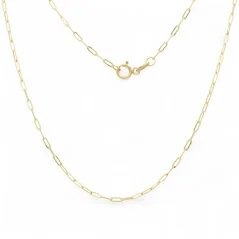 Zlatý řetízek Paperclip 50cm