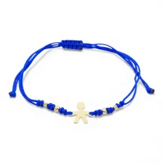 Šňůrkový náramek se zlatem s postavičkou