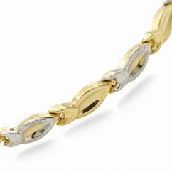 Zlatý náramek článkový kombinovaný 20cm 3,93g