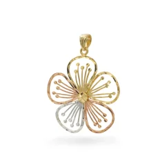 Kombinovaný zlatý přívěsek květina 1,68g