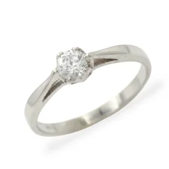 Jemný zásnubní stříbrný prsten se zirkonem