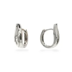 Moderní stříbrné náušnice s čirými zirkony