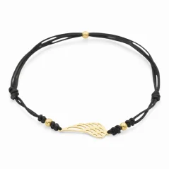 Šňůrkový náramek se zlatem Křídlo