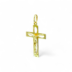Zlatý přívěsek Křížek s Ježíšem 1,40g