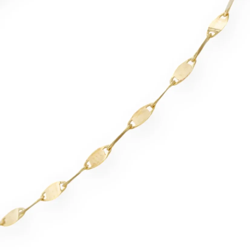 Zlatý náramek Lip Chain 18cm