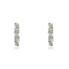 Stříbrné náušnice s čirými zirkony