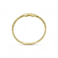 Zlatý prsten srdíčka s diamantem 0,03ct v.59 1,59g