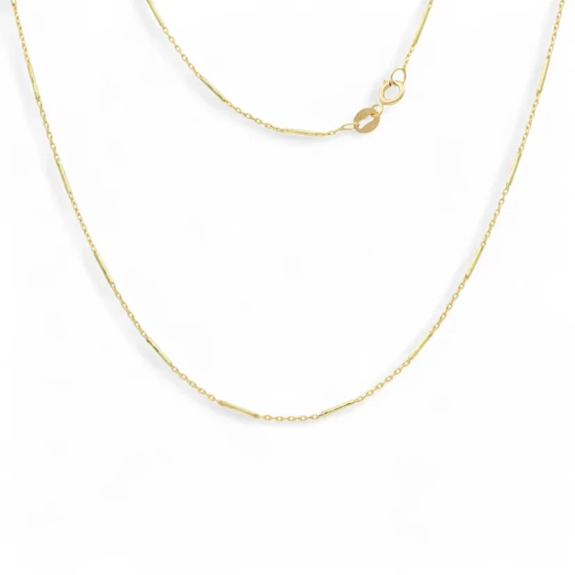 Zlatý řetízek Anker zdobený 55cm