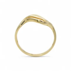 Elegantní zlatý prsten s vlnkou