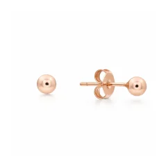 Minimalistické stříbrné peckové náušnice rose gold