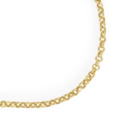 Zlatý náramek Rolo se čtyřlístkem 18 - 20cm 4,16g