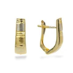 Zlaté náušnice s bílými detaily 1,62g