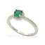 Stříbrný prsten se zirkony Smaragd - Velikost: 58
